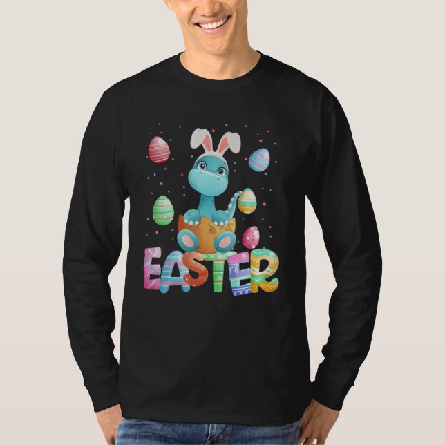 Easter Bunny Dinosaur   Easter Brachiosaurus T Shirt (Framsida)