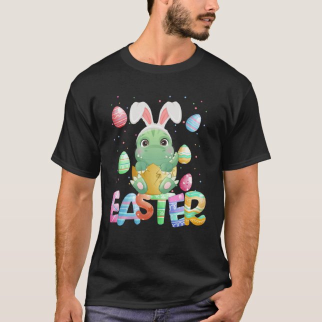 Easter Bunny Dinosaur   Easter Rex T Shirt (Framsida)