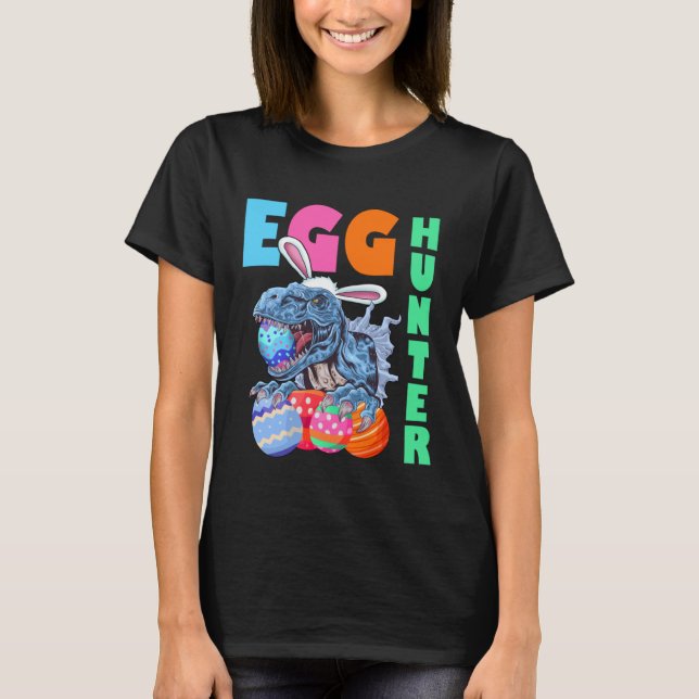 Easter Bunny Dinosaur T Rex Children's Egg Hunt Ea T Shirt (Framsida)