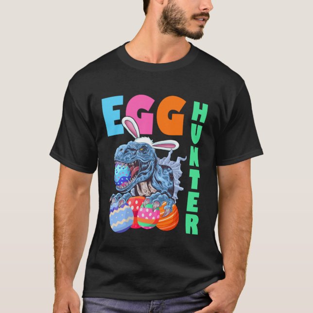 Easter Bunny Dinosaur T Rex Children's Egg Hunt Ea T Shirt (Framsida)