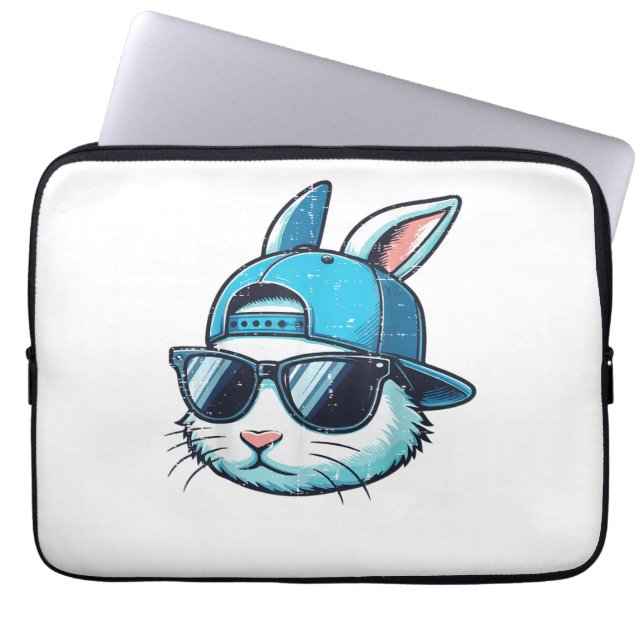 Easter Bunny Face Baseball Cap Sunglasses Rabbit B Laptop Fodral (Framsidan)
