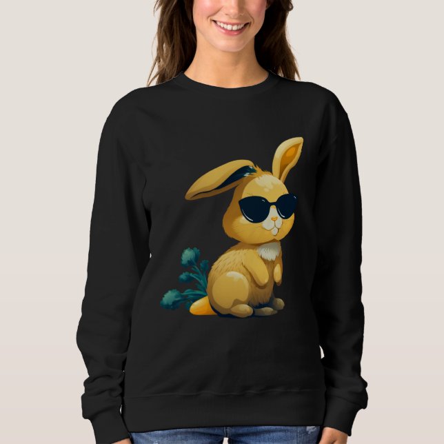 Easter Bunny Face Easter Rabbit cool Easter Bunnie T Shirt (Framsida)
