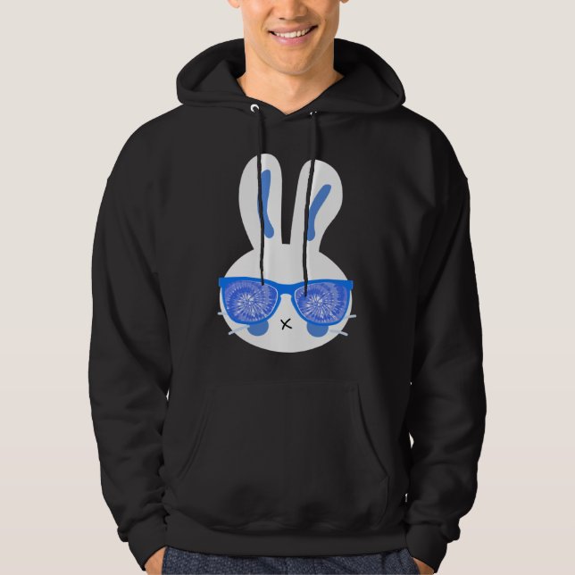 Easter Bunny Faces cool Easter Rabbit Bunnies Hoodie (Framsida)