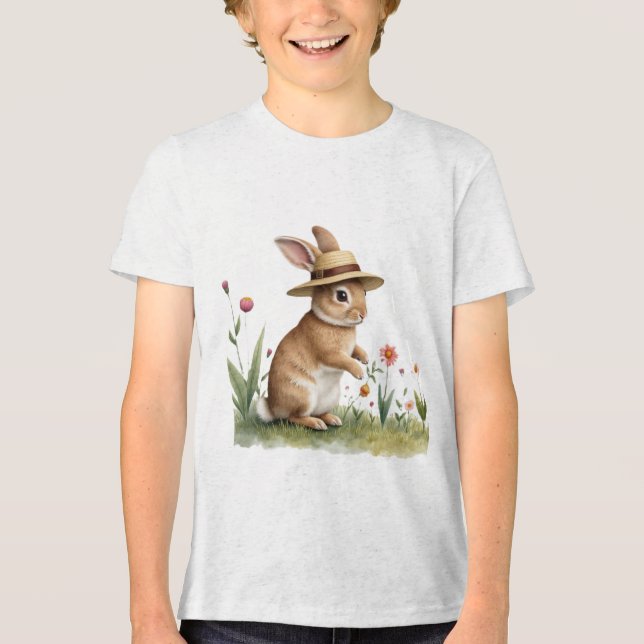 easter bunny gardener t shirt (Framsida)