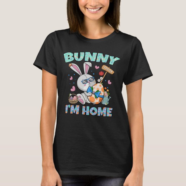 Easter Bunny I m Home Husband Wife Matching T Shirt (Framsida)