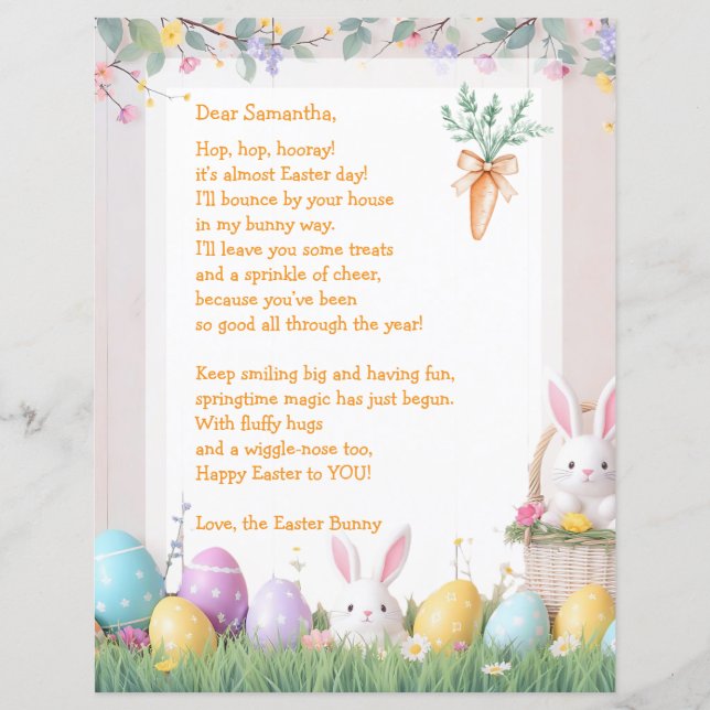 Easter Bunny Letter and Games for Children (Framsida)