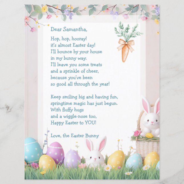 Easter Bunny Letter and Games for Children (Framsida)