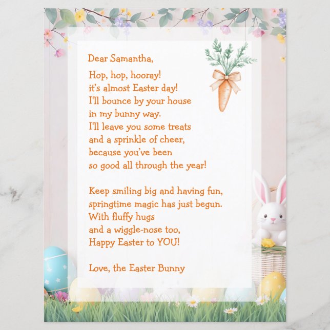 Easter Bunny Letter and Games for Children (Framsida)