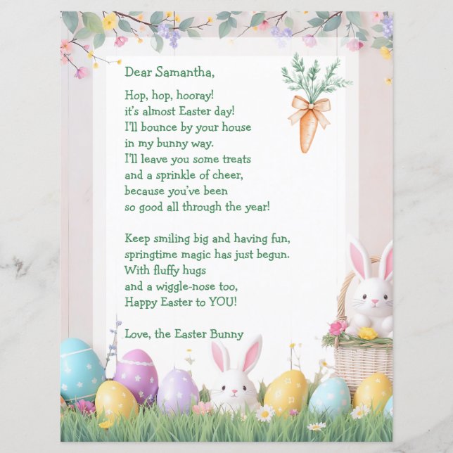 Easter Bunny Letter and Games for Children (Framsida)