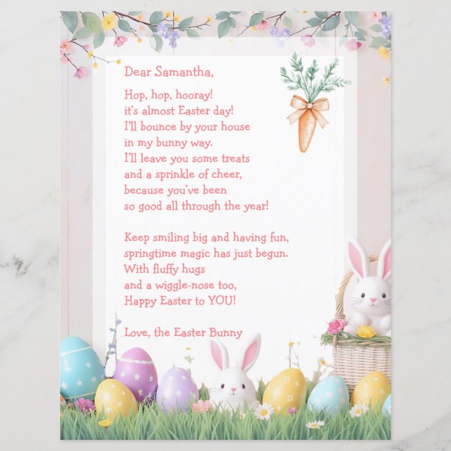 Easter Bunny Letter and Games for Children (Framsida)