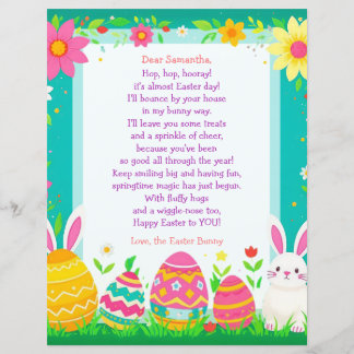 Easter Bunny Letter and Question Game for Children