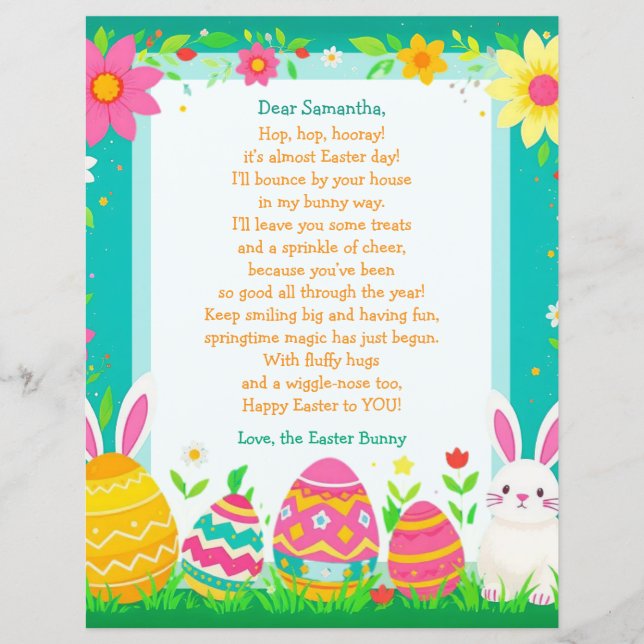 Easter Bunny Letter and Question Game for Children (Framsida)