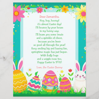 Easter Bunny Letter and Question Game for Children