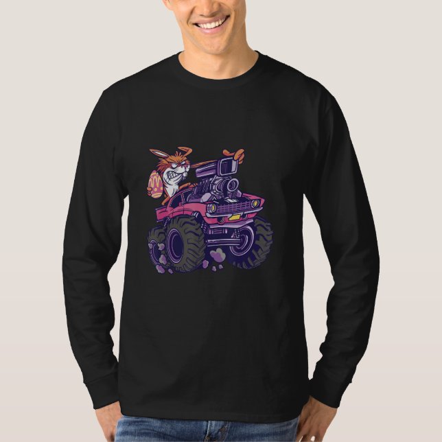 Easter Bunny on his Massive Monster Truck T Shirt (Framsida)