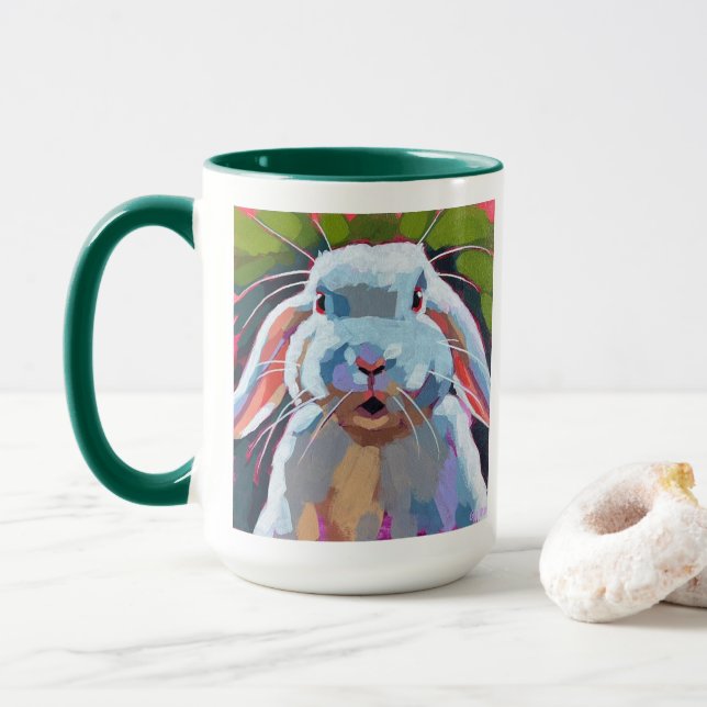 Easter Bunny Painting - Gift for Easter Holiday Mugg (Med munk)
