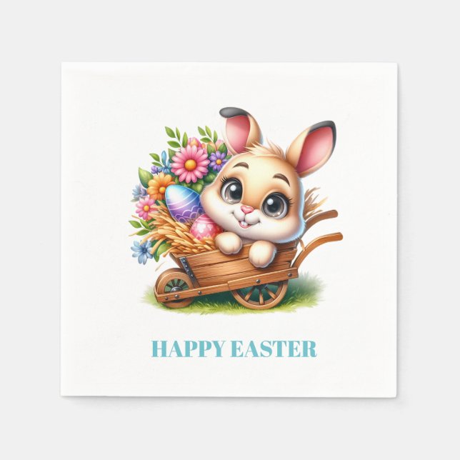 Easter Bunny Paper Napkins Pappersservett (Framsidan)