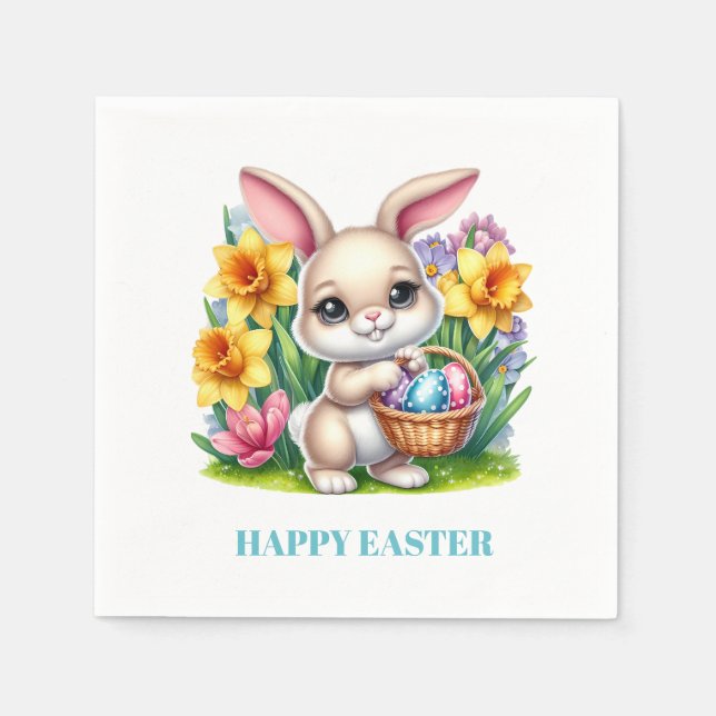 Easter Bunny Paper Napkins Pappersservett (Framsidan)