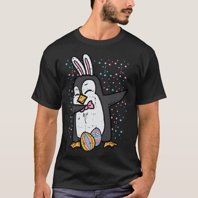 Easter Bunny Penguin Dab  Dance Girls Boys Kids To T Shirt (Framsida)