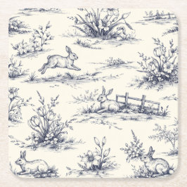 Easter Bunny Plates Underlägg Papper Kvadrat