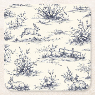 Easter Bunny Plates Underlägg Papper Kvadrat