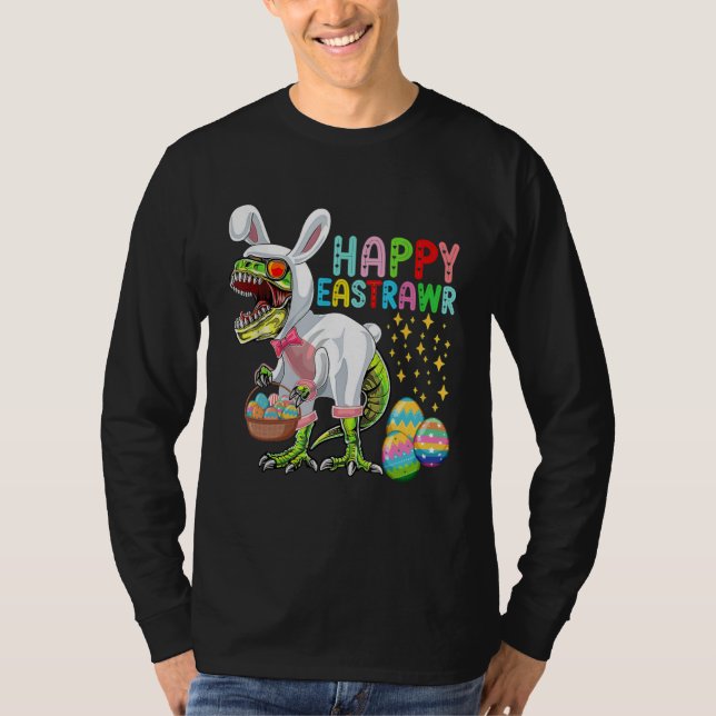 Easter Bunny Rex Dinosaur Egg  2023 Happy EastRAWR T Shirt (Framsida)