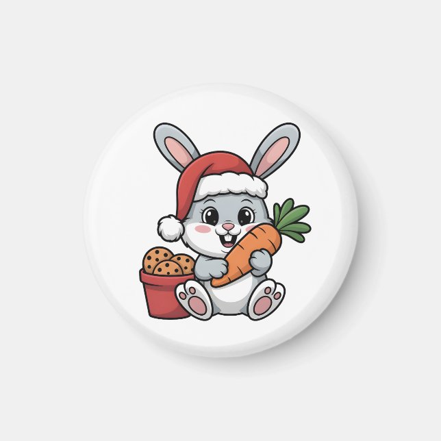 Easter Bunny’s Carrot Christmas Funny Cute Holiday Magnet (Framsidan)
