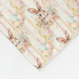 Easter Bunny Seamless Fabric – Pastel Cute Rabbit Fleecefilt
