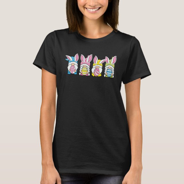 Easter Bunny Spring Gnome Easter Egg Hunting And B T Shirt (Framsida)