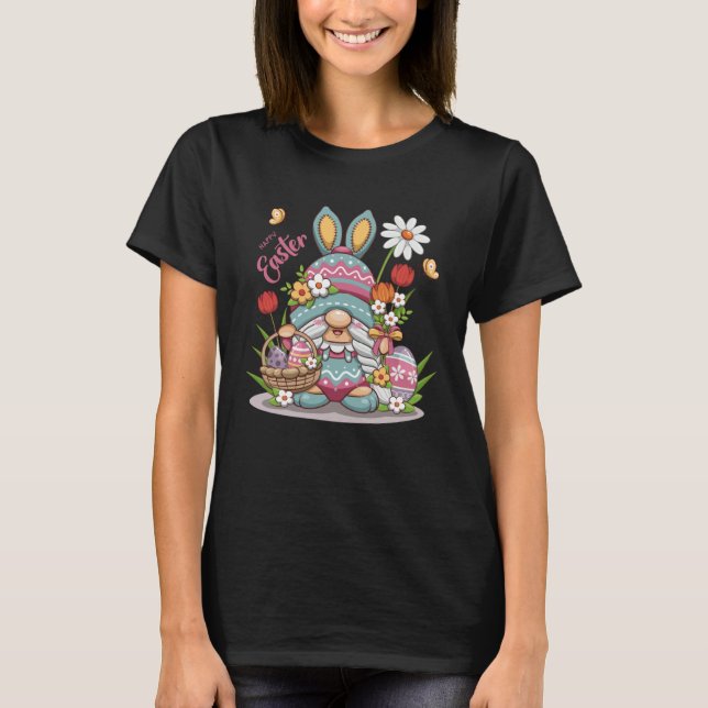 Easter Bunny Spring Gnome Easter Egg Hunting And B T Shirt (Framsida)