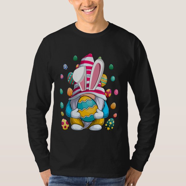 Easter Bunny Spring Gnome Easter Egg Hunting And B T Shirt (Framsida)