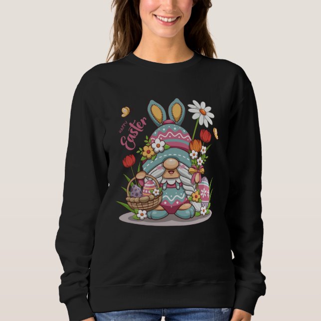 Easter Bunny Spring Gnome Easter Egg Hunting And B T Shirt (Framsida)
