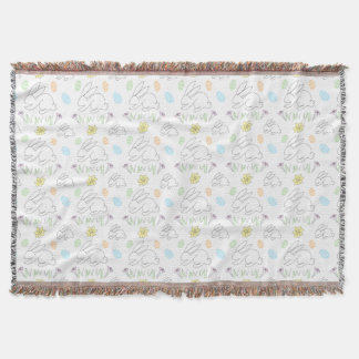 Easter Bunny Throw Blanket Filt