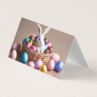 Easter bunny with his eggs. kort