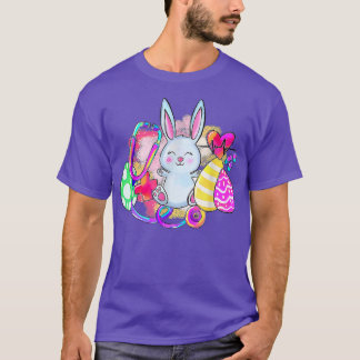 Easter Bunny With Stethoscope And Easter Eggs Nurs T Shirt