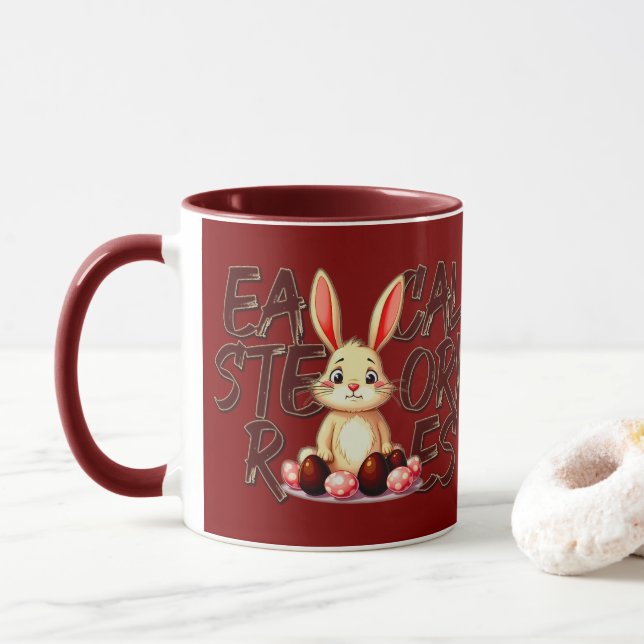 Easter Calories Stories – Funny Bunny - caneca Mugg (Med munk)