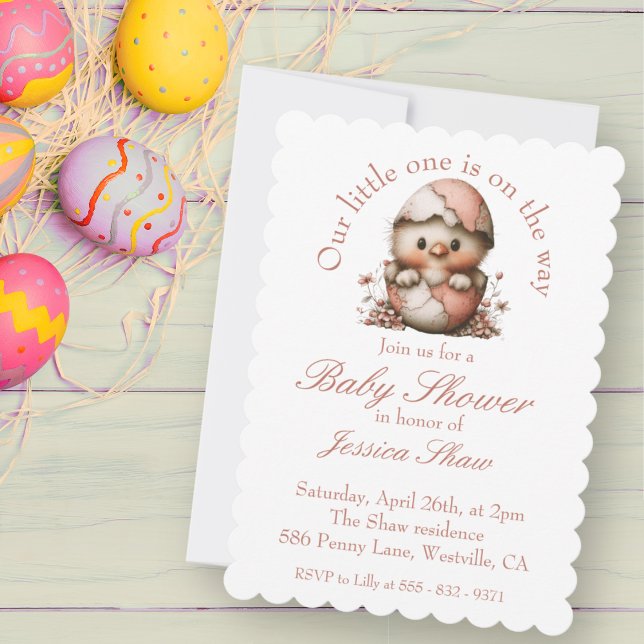 Easter Chick Baby Shower Invitation Inbjudningar (Skapare uppladdad)