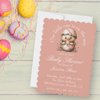 Easter Chick Baby Shower Invitation Inbjudningar