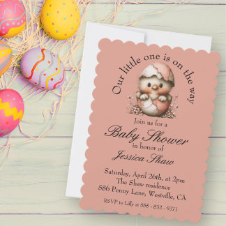Easter Chick Baby Shower Invitation Inbjudningar