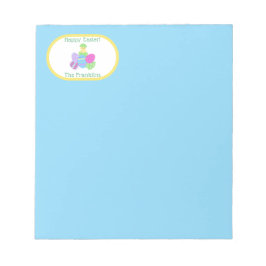 EASTER Chick Eggs and Bright Blue Paper Anteckningsblock