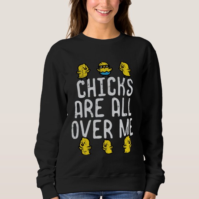 Easter Chicks Are All Over Me  Boys Kids Toddler Y T Shirt (Framsida)