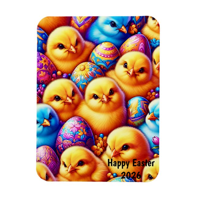 EASTER ~ Chicks, Eggs ~ Flexible Photo Magnet (Vertikal)