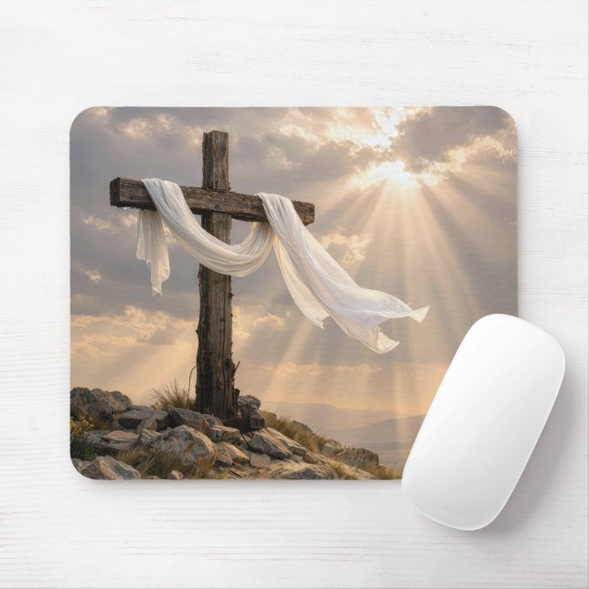 Easter Cross with Shroud at Sunrise Musmatta (Med mus)