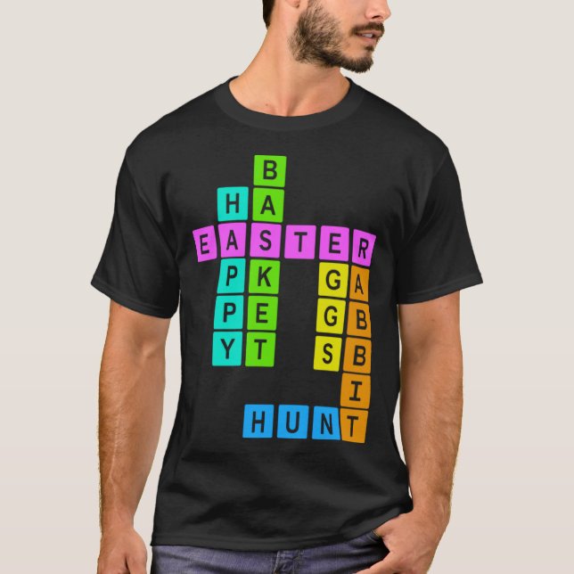 Easter Crossword Puzzle T Shirt (Framsida)