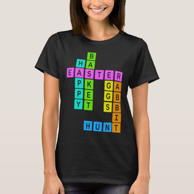 Easter Crossword Puzzle T Shirt (Framsida)