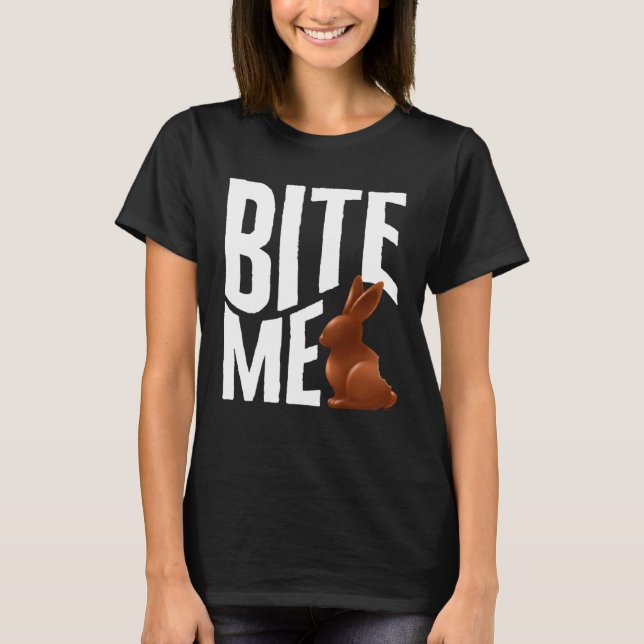 Easter Day Bite Easter Bunny  Rabbit Easter Bunny  T Shirt (Framsida)