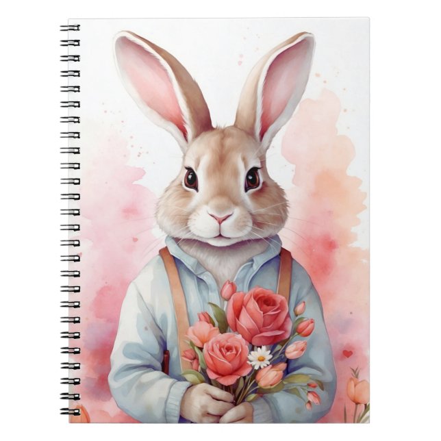Easter Day- Bunny Classic Notebook Anteckningsbok (Framsidan)