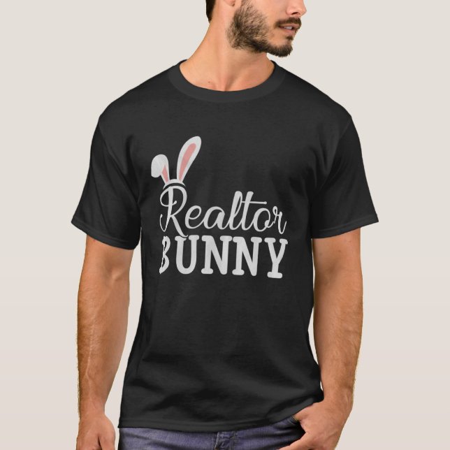 Easter Day Bunny Easter Costume  Matching Realtor  T Shirt (Framsida)