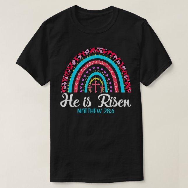 Easter Day He is Risen Easter Women Men Kids Love  T Shirt (Design framsida)