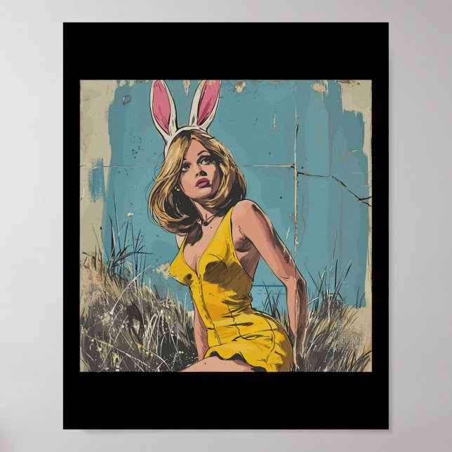 Easter Day Mens Womens Artistic Fun Cute Happy Eas Poster (Framsidan)