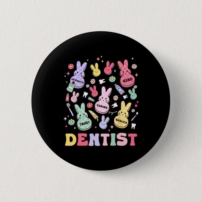 Easter Dentist Retro Rdh Dental Hygienist Squad Bu Knapp (Framsida)